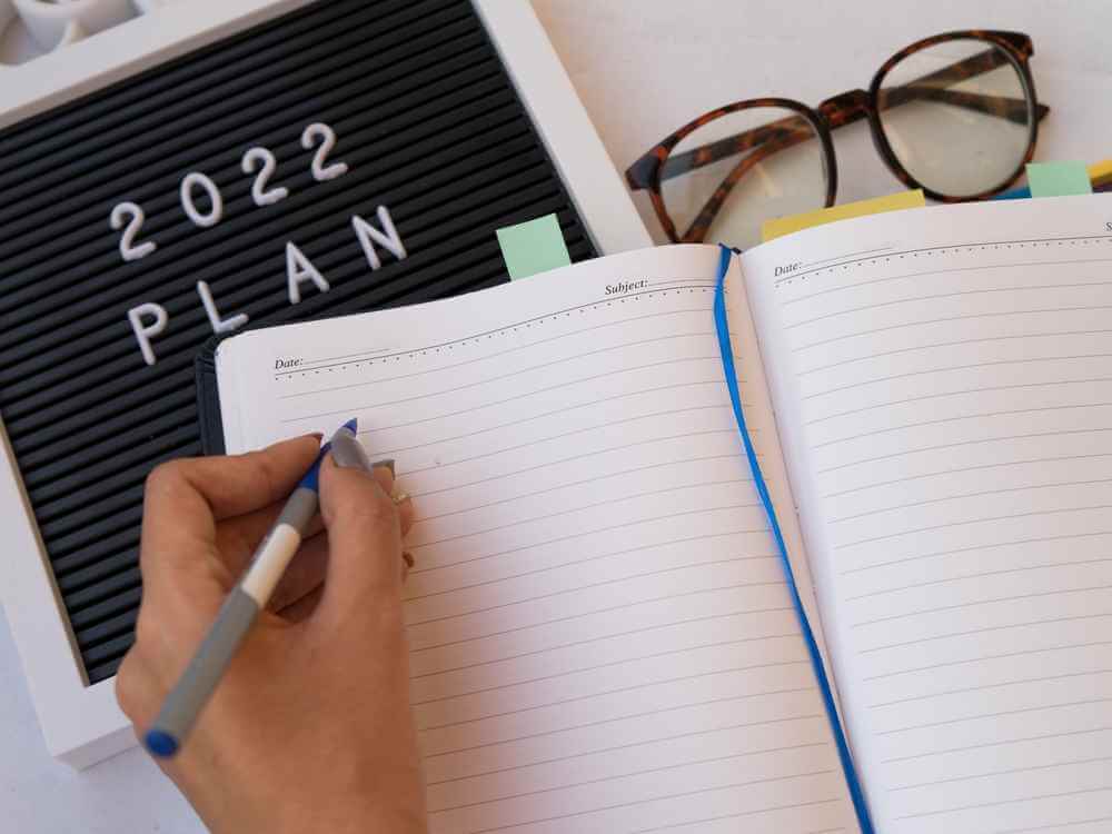 menulis tentang resolusi tahun baru di 2022